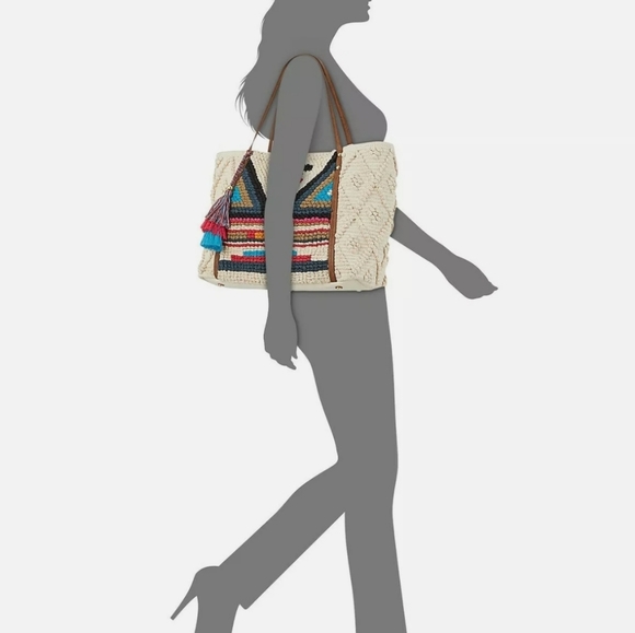 Steve Madden Beige/Multi Bali Tote - Picture 10 of 12